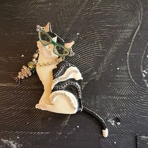 Lunch at the Ritz LATR 2GO Pendant CAT Brooch Vintage.